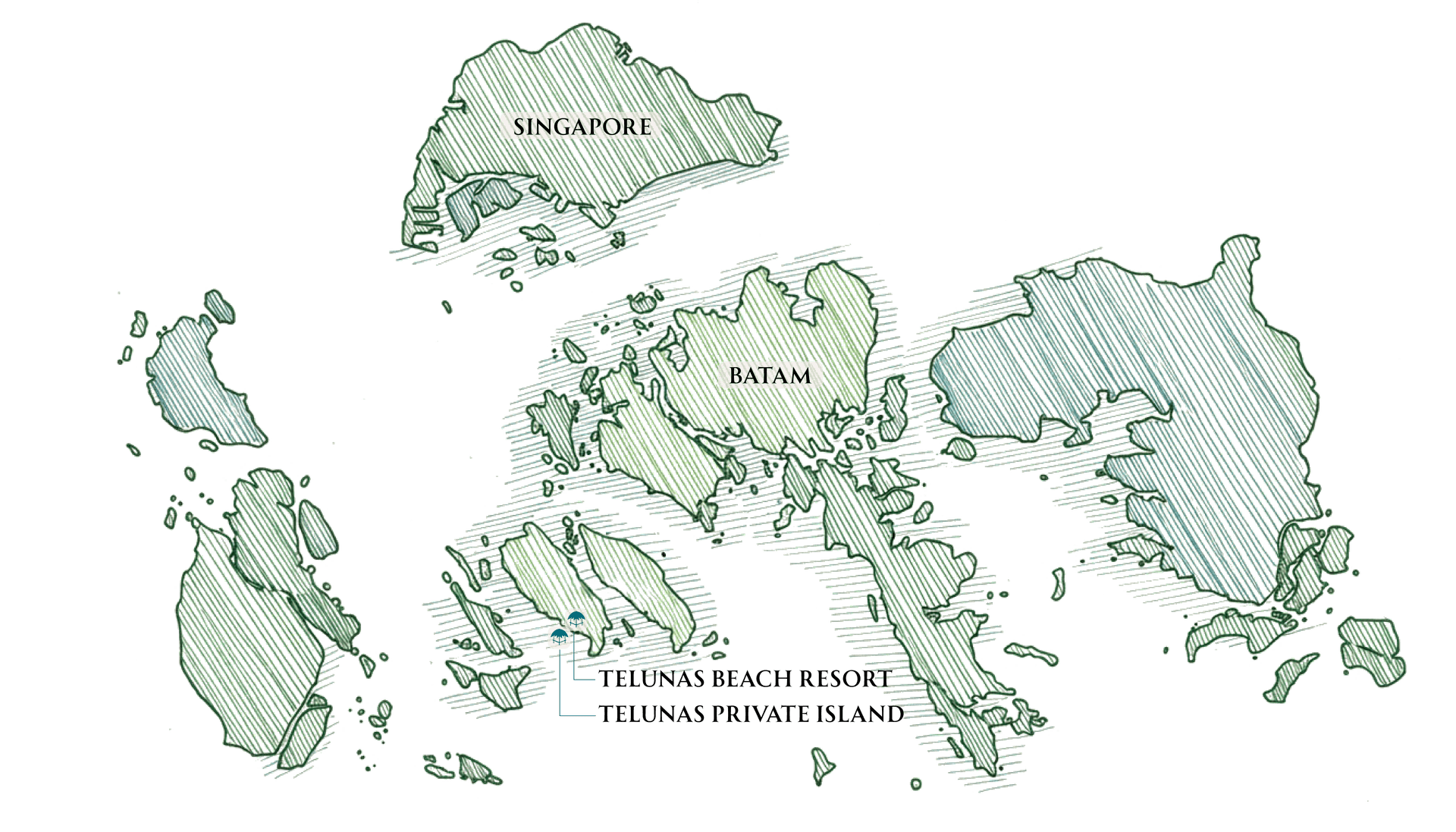 Telunas Resorts Location - Riau Islands, Indonesia